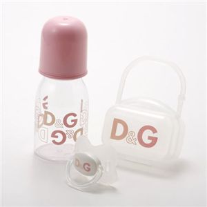 D＆G(ディーアンドジー) ベビー 哺乳瓶150ml＆おしゃぶり ギフトボックス LN4573-OL494  F1246 Pink