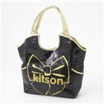 kitson（キットソン） スパンコールバッグ リボンプリント SEQUIN BOW TOTE 3385 BLACK