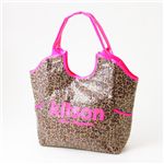 kitson(キットソン) レオパード柄 スパンコールバッグ SEQUIN TOTE BAG LEOPARD Pink×Pink