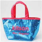 kitson(キットソン) スパンコール ミニトートバッグ SEQUIN MINI TOTE Aqua×Pink