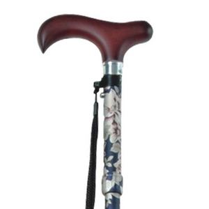 kind ware（カインドウェア） 伸縮折りたたみ杖 とってもステッキ 花柄 ネイビー