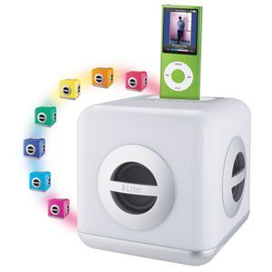 iPod対応 Color Tunes LEDカラーチェンジングスピーカー （ホワイト） SDI iHome iH15 LED Color Changing Stereo System[ SDI-IH15WJ ]