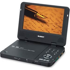 ブルードット7V型ポータブルDVDプレーヤー CPRM対応 ブラック BLUEDOT BDP-1726[ BDP-1726-K ]