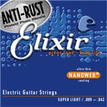 エレキギター弦（.009-.042） Anti-Rust NANOWEB Super Light[ 12002（ELIXIR） ]