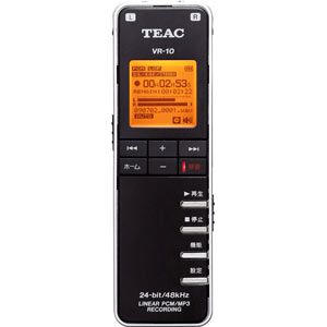 ティアック リニアPCMレコーダー ブラック TEAC VR-10[ VR-10B ]