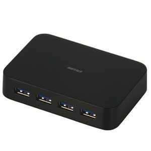 BUFFALO 4ポート USB3.0/USB2.0/USB1.1ハブ（ブラック） [ BSH4A03U3-BK ]