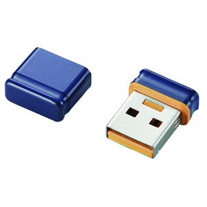 エレコム セキュリティ搭載 超ミニUSBメモリ（ブルー・8GB） [ MF-SU208G-BU ]