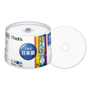 That's データ用48倍速対応CD-R 50枚 [ CDR80WKY50BV ]