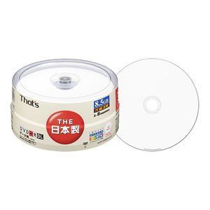 That's データ用8倍速対応DVD-R DL（片面2層） 30枚 [ DR-85WWY30BA ]