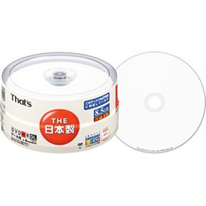 That's データ用8倍速対応DVD-R DL（CPRM対応） 30枚 [ DR-C85WWY30BA ]