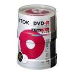 TDK データ用 DVD-R 4.7GB 16倍速対応 プリンタブルワイド 50枚入×2（100枚） [ DR47PWC100PS ]