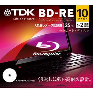 TDK データ用 2倍速対応BD-RE 10枚パック 25GB ワイドプリンタブル [ BED25PWA10A ]