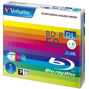 バ-ベイタム データ用6倍速対応BD-R DL（片面2層） 5枚 [ DBR50RP5V1（バ-ベイタム） ]