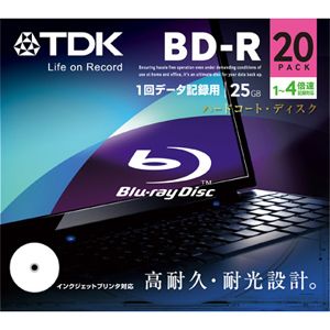 TDK データ用 4倍速対応BD-R 20枚パック 25GB ワイドプリンタブル [ BRD25PWB20A ]