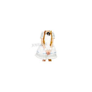 ブルーフラワー アリスドレスセット☆ノベルティストライプ柄【ロリータ/クリスマス/ハロウィン/イベント/仮装/パーティ/コスプレ/コスチューム/クラシカル/衣装】01000590 Lサイズ 
