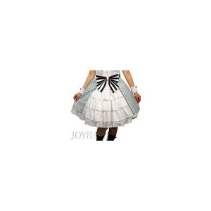 《大きいサイズ》青い小花柄のフロントティアードスカート【ロリータ/コスプレ/コスチューム/衣装】04000285-5Lサイズ 