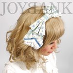 ブルーフラワー☆ノベルティストライプカチューシャ【イベント/仮装/パーティ/クラシカル/ヘッドドレス/アクセサリー】09000314