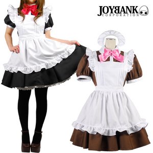 《大きいサイズ》正統派☆ベーシックスタイルのリボンメイドワンピース【ハロウィン/クリスマス/イベント/パーティ/仮装/コスプレ/コスチューム/メイド/衣装】04000262-3Lサイズ ブラウン