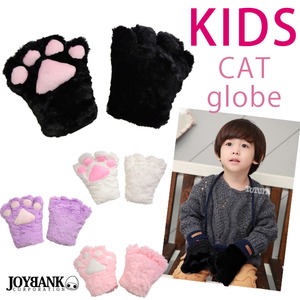 KIDS★キャットグローブ にゃんこ手袋【キッズ/コスプレ/小物/仮装/イベント/猫/グローブ/手袋】CA078 ピーチ