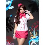 スチュワーデス コスチューム コスプレ 衣装 セクシー CA z1168 ピンク 白