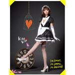 メイド服 コスプレ ウェイトレス 黒 白 z1173 コスチューム 衣装