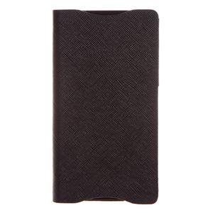 【Xperia ZL2 ケース】Zenus Prestige Minimal Diary （プレステージミニマルダイアリー） サフィアーノ革 ボタンなし スタンド機能付 卓上ホルダ対応（black）
