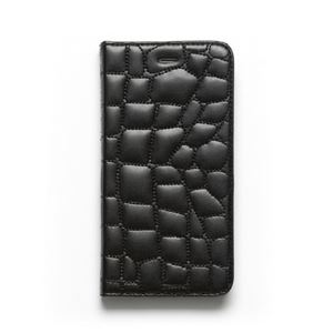 iPhone6s/6 ケース ZENUS Croco Quilting Diary（ゼヌス クロコキルティングダイアリー）アイフォン（Black）