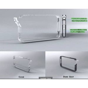 E305iPhone4S / iPhone4  op[P[X exoclear edge iGN\NA GbWj Smoke Black摜3XV