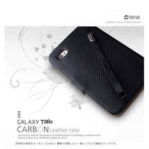 Z278GTGalaxy Tab/MNV[ ^u Carbon Leather Case{v White摜2XV