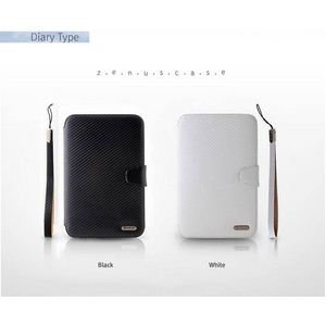 Z278GTGalaxy Tab/MNV[ ^u Carbon Leather Case{v White摜3XV