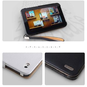 Galaxy Tab/MNV[ ^u Carbon Leather Case{v Black摜3XV