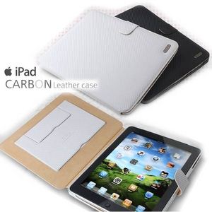 Z289iPiPAD Carbon Leather Case{v*X^ht!!*Black摜1