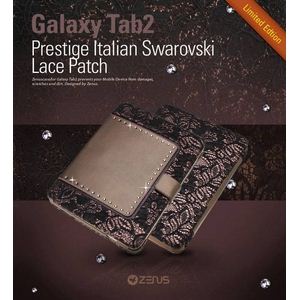 Z397GT2GALAXY Tab 10.1 LTE SC-01DPrestige Italian Swarovski Lace Patch Bronze BlackyC^A{vz 摜1