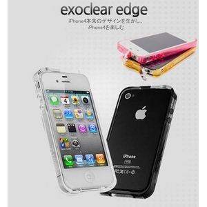 E470iPhone4S ^ iPhone4 op[P[X exoclear edge iGN\NA GbWj Pink摜1