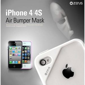 Z453i4SiPHONE4^4Sop[P[X Air Bumper Mask-Pink white摜1