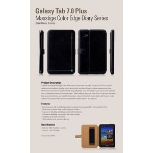 Z486GT7Galaxy Tab 7.0Plus masstige Color Point Stand-Real Black摜3XV