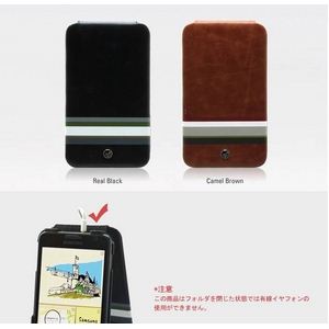 Z987GNTGALAXY Note SC-05DP[XBROWN Masstige Stripe Print Folder nhz_[t 摜2XV