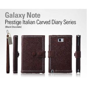 Z998GNTC^A{vGALAXY Note SC-05DP[X Galaxy Note Prestige Italian Carved Diary@蒠^Cv 摜3XV