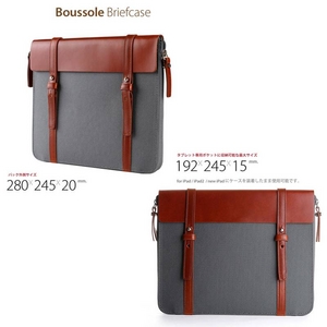 boussoleiu\j@iPadpobOEX^hR{BriefCase for iPad-navy摜2XV