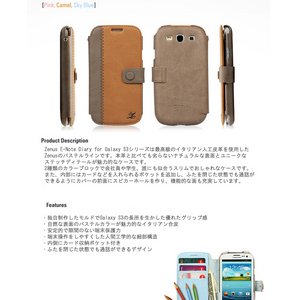 Z1254GS3Galaxy S3 Zenus Masstige E-note diary series iMNV[P[XjL摜3XV