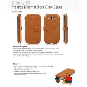 Z1261GS3[{v] Galaxy S3 Zenus Prestige minimal block diary series  iMNV[P[XjubN摜3XV