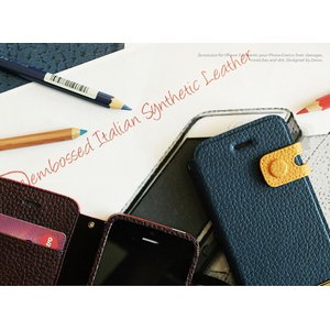 iPhone5iPhone5 Masstige Color Edge Diary [mold type] Z1400i5 Royal Navy摜3XV