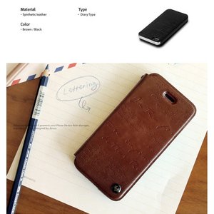 iPhone5iPhone5 Masstige Lettering Diary [mold type] Z1417i5 Black摜3XV