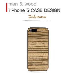 iPhone5iPhone5 Man & Wood Real wood case Genuine Zebrano @zCgt[摜1