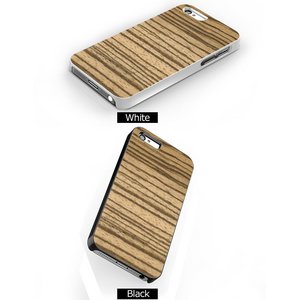 iPhone5iPhone5 Man & Wood Real wood case Genuine Zebrano @zCgt[摜2XV