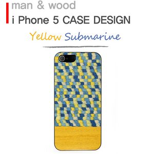 iPhone5iPhone5 Man & Wood Real wood case Harmony Yellow Submarine @zCgt[摜1