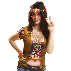【コスプレ】Hippie girl Tシャツ