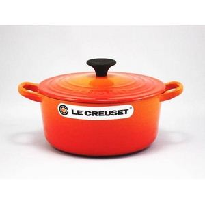ル・クルーゼ （Le Creuset） 両手鍋 ココット・ロンド 18cm オレンジ