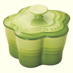 ル・クルーゼ （Le Creuset）  ラムカン・フルール（蓋付き） フルーツグリーン