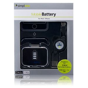 gjeB iPod/iPhonepoCobe[(ubN)[MobileBattery for iPod/iPhone Black] TR-MBI-BK摜1